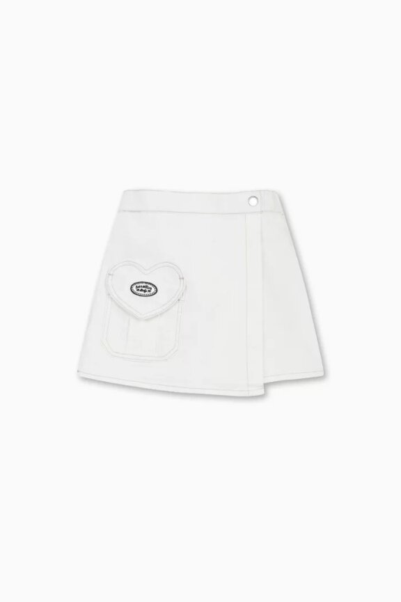 데님 카고 랩스커트 팬츠 (QASP08631WH)