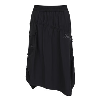 여성 밴딩 스마일 사선스트링 미디 스커트 521F3PC252 BK