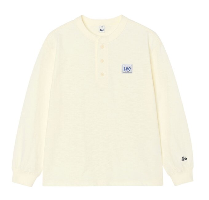 키즈 빈티지 로고라벨 헨리넥 긴팔티셔츠(LK2603LT14)IV