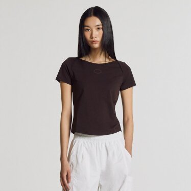 WOMEN Frozen 보트넥 반팔티(SLIM FIT) NBNEG2W572 BR