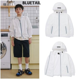 화이트 절개 후드 점퍼 AAB1JP02WT