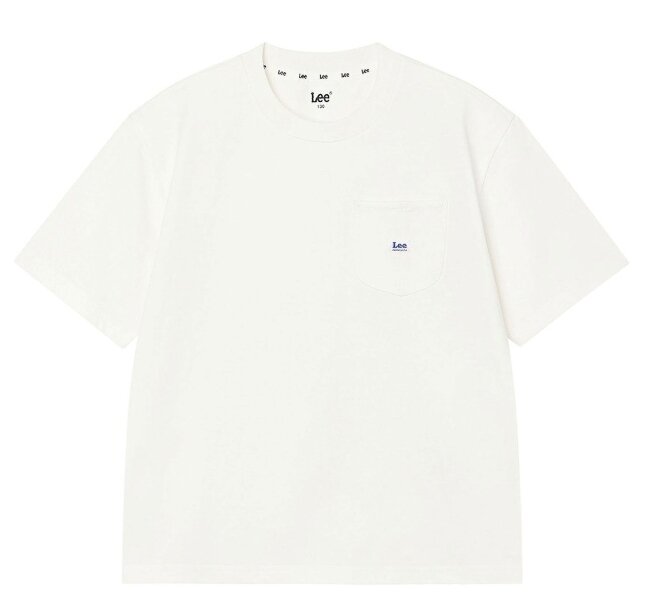 키즈 포켓 스티치 포인트 베이직 티셔츠(LK2602ST05)WH