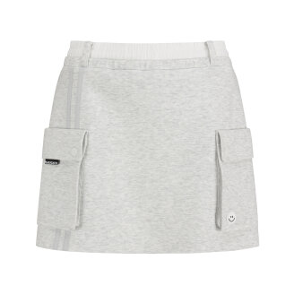 여성 밴딩 레이어 져지 카고 큐롯 스커트 521F3PC282 GY