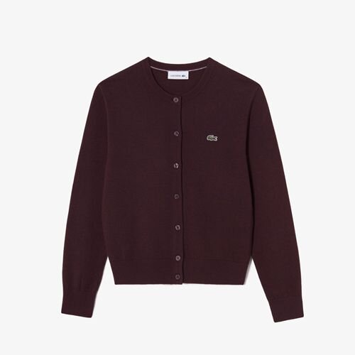 26F/W 라코스테 여성 베이직 크루넥 가디건 AF222E-56N 3KE