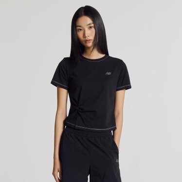 WOMEN FROZEN 꼬임 반팔티(SLIM FIT) NBNEG2W582 BK