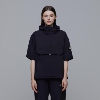 [공용]아델리 경량 우븐 스트레치 반팔 아노락 CARBON BLACK N242UFT141