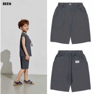 차콜 골지 숏팬츠 BA31PT02CG