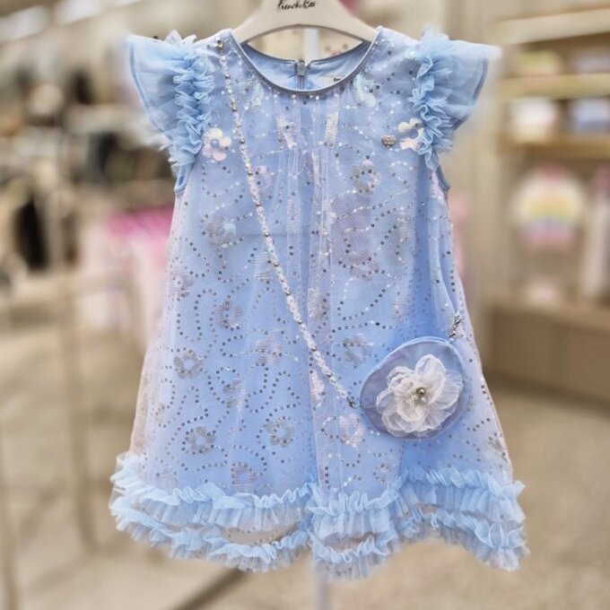 여름 데일리 S.BL 꽃 스팽클 샤 원피스 Q63DAO200