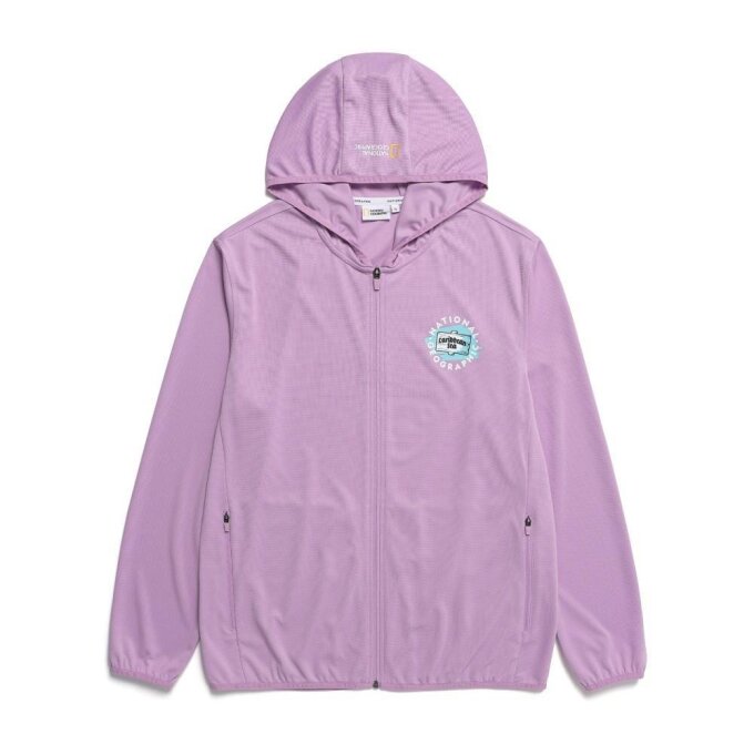 [공용]유니 그래픽 메쉬후드집업점퍼 LAVENDER N232UJP410