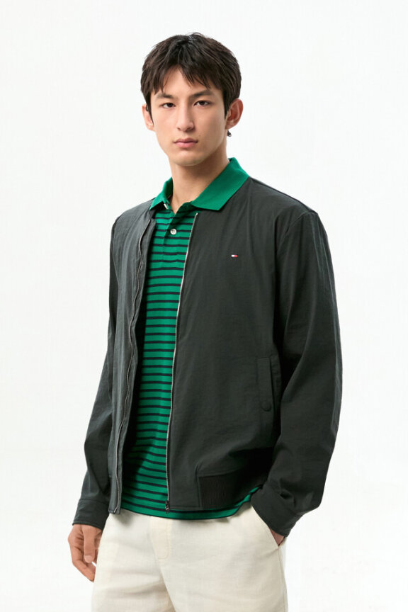 나일론 블렌드 레귤러 핏 봄버 자켓 T12G1WOT702ML1M04