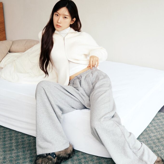 지오다노 여자루즈핏원턱 스웻팬츠692241