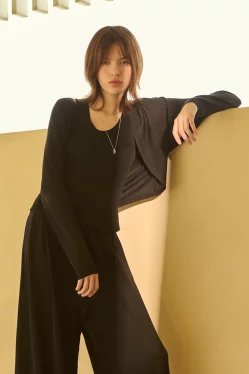실크 볼레로 가디건