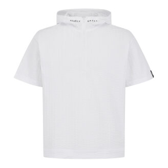 남성 엠보 조직 후드 하프 집업 반팔티 511F3TSA21 WH
