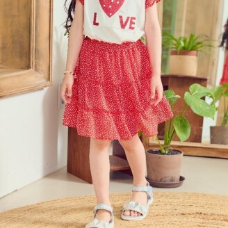레드 요루 쉬폰 스커트 T33KCS020