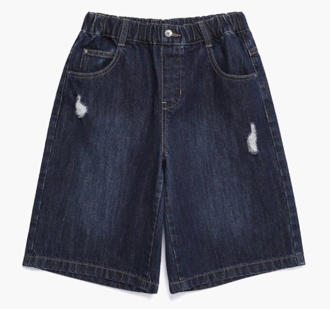 K263UHP0106부 데님 버뮤다 팬츠 D/BLUE