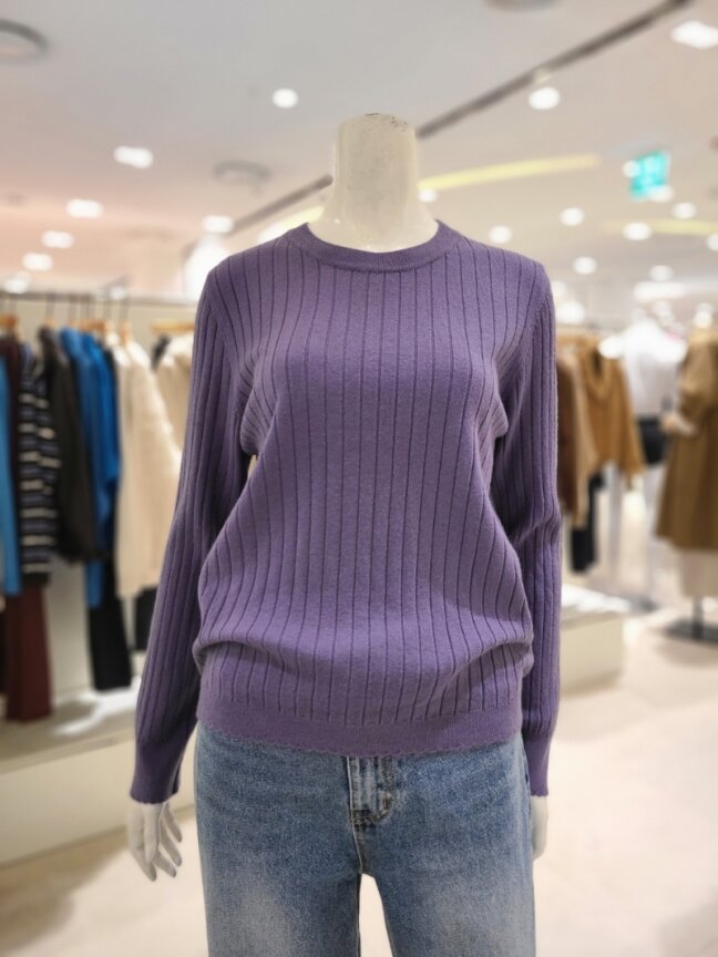 골지 라운드 니트티셔츠 KSA4HW43