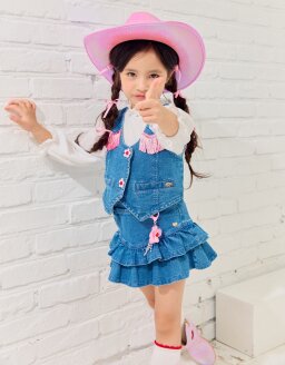 Denim 수술 조끼 Q44DAV010