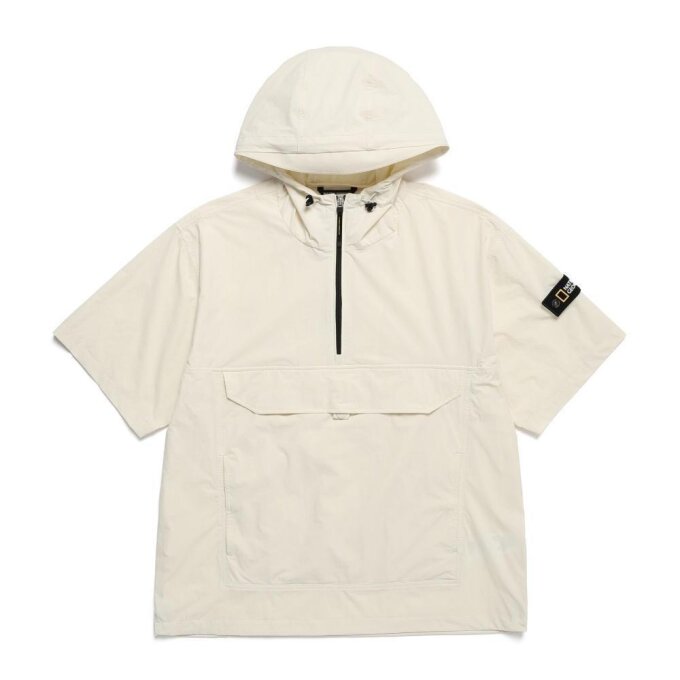 [공용]아델리 경량 우븐 스트레치 반팔 아노락 CRYSTAL BEIGE N242UFT141
