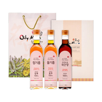 공식품 공계순 국산 3종 선물세트(들기름/참기름/국간장 250ml)