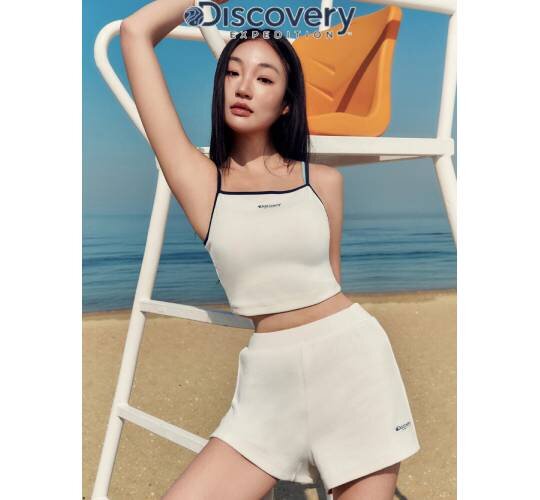 디스커버리 26SS여성 테리 크롭탑 DWSW9D063