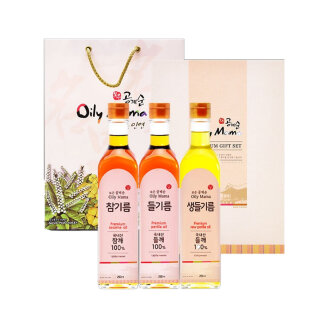 공식품 공계순 국산 3종 선물세트(들기름/참기름/생들기름 250ml)