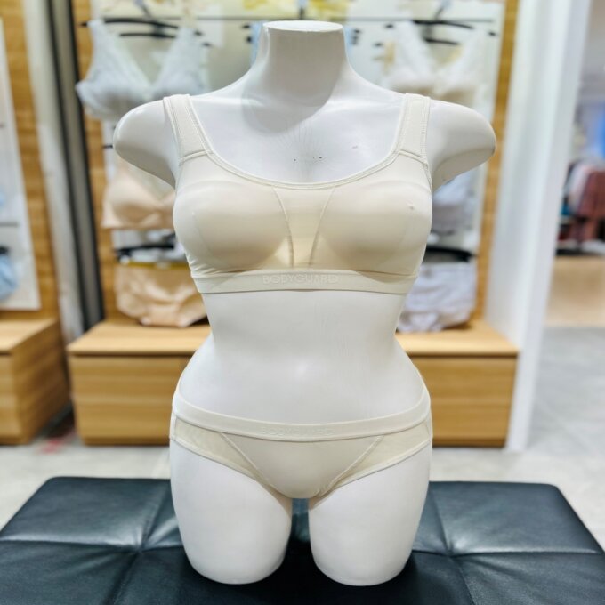 아쿠아 쿨 노와이어 스포츠브라 90A 90B 햄팬티 셋트 크림 BGWBBA09 BGWPBA09