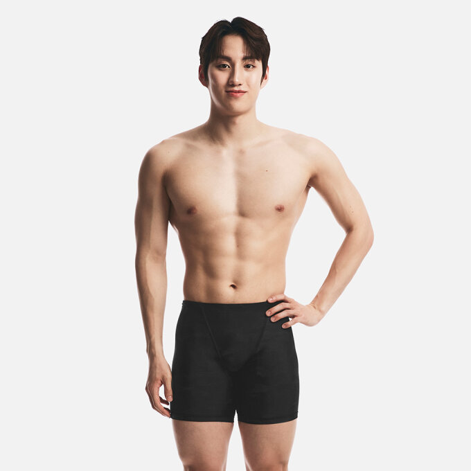 카모 3부 재머 수영복 블랙 (B6SMSMS104BLK)
