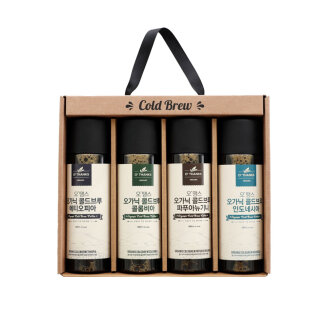 오땡스 유기농 콜드브루 더치커피 4종 선물세트(400ml x 4병)