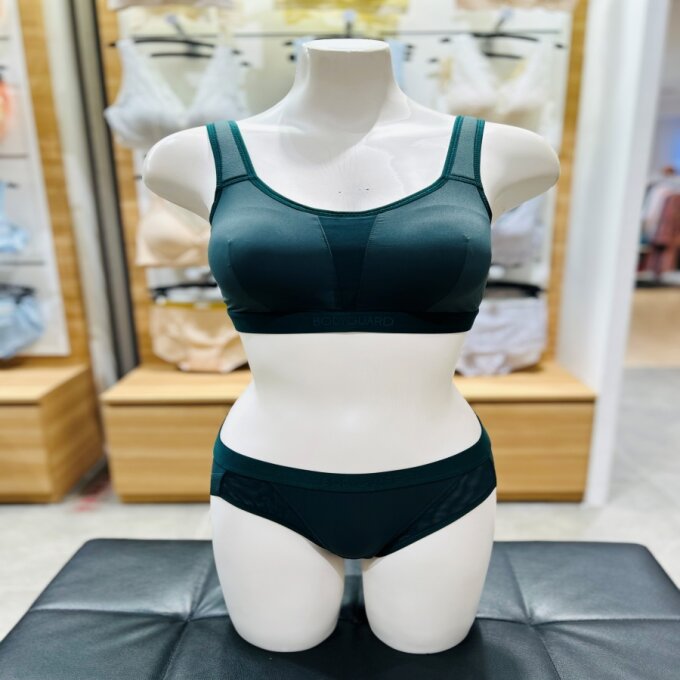 아쿠아 쿨 노와이어 스포츠브라 90A 90B 햄팬티 셋트 다크그린 BGWBBA10 BGWPBA10