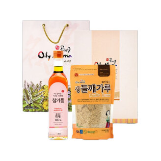 공식품 공계순 국산 2종 선물세트(참기름 250ml/들깨가루 300g)