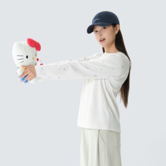 [스노우피크 X 헬로키티] 와플 여성 긴팔 티셔츠 S26FWFTL87LB