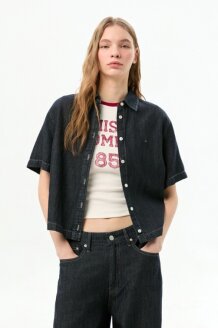 린넨 블렌드 데님 셔츠 T32G1NSH03TWL11AP