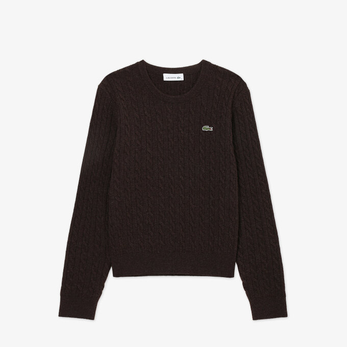 26F/W 라코스테 여성 케이블 크루넥 스웨터 AF183E-56N DPD