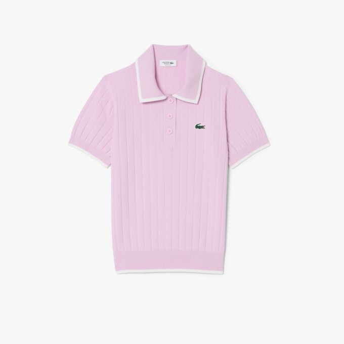 26SS 여성 골프 텍스쳐 반팔 폴로 스웨터 AF9430-56G 36S