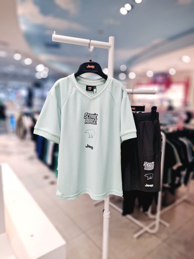 곰 기능성 셋업 브이넥 티 KR2TSU175 반바지 KR2TPU175 MT