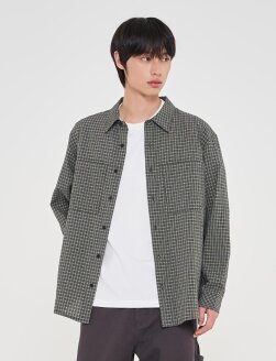 오버사이즈 체크 셔츠 남방