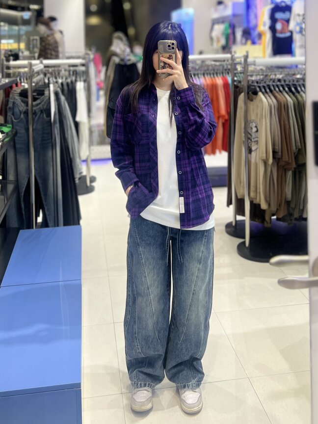 [남녀공용]앞절개 와이드 데님팬츠 JHZZ808366