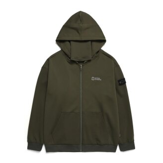 남성 마르카브 후드 집업 트레이닝 F-ZIP (세미오버핏) F/KHAKI N241MFT220