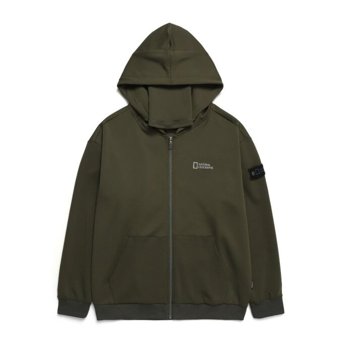 남성 마르카브 후드 집업 트레이닝 F-ZIP (세미오버핏) F/KHAKI N241MFT220