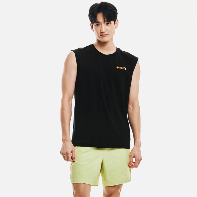 맨 루즈핏 아트웍 슬리브리스 래쉬가드 블랙 (B6SMWRG105BLK)