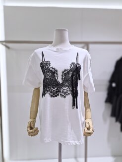 레이스 뷔스티에 레이어드 롱티셔츠 SF06TS106