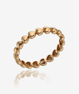 볼륨 하트 패턴 14K 여성 반지 LRS23007G 