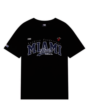 NBA MIA 트래블 아치형 반팔 티셔츠 N242TS072P