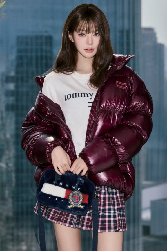 여성 하이넥 샤이니 푸퍼 다운 재킷 T32G7QJC52TWT1V11