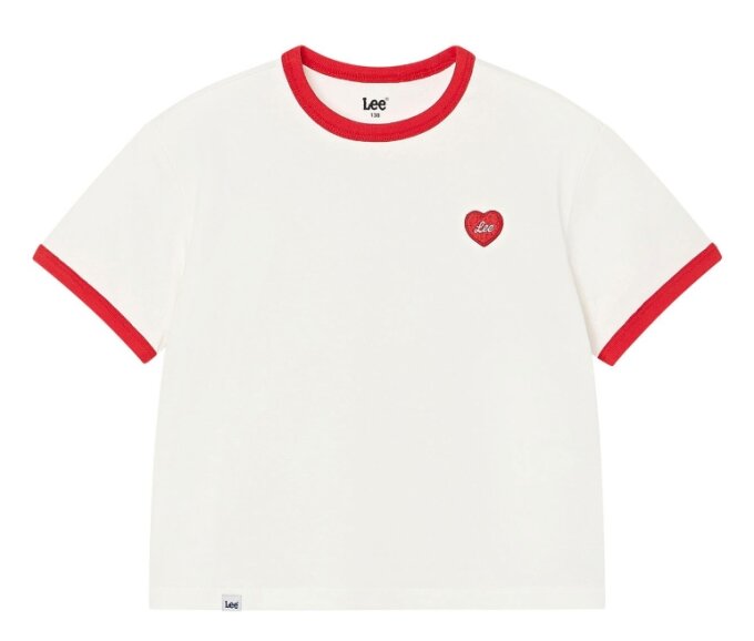키즈 하트 로고 링거티셔츠(LK2602ST71)RD