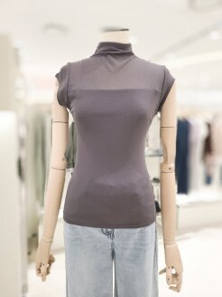 메쉬배색반팔터틀넥 (KSA2HK39)