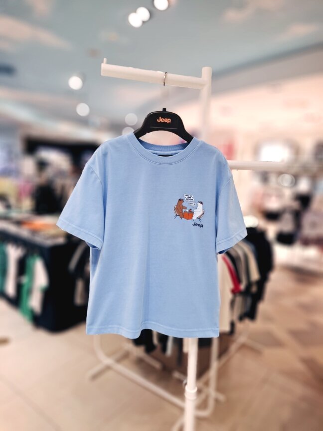 키즈 가먼트다잉 곰 반팔티 KR2TSU227 SB