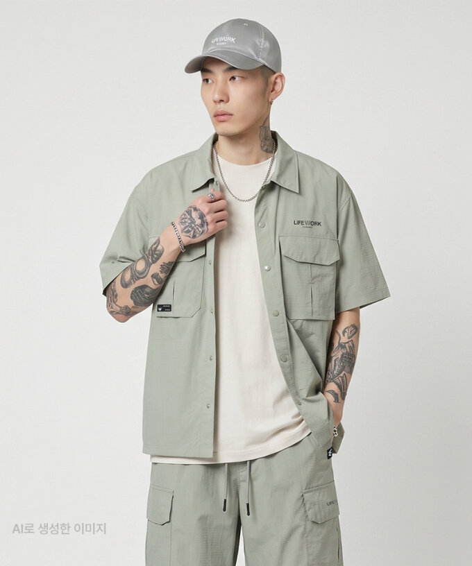 립스탑 라이트 반팔 셔츠(LW262SR473)