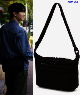 [26FW] [HATCH-BAG] 블랙 나일론 크로스백 HJBA6F340BK  