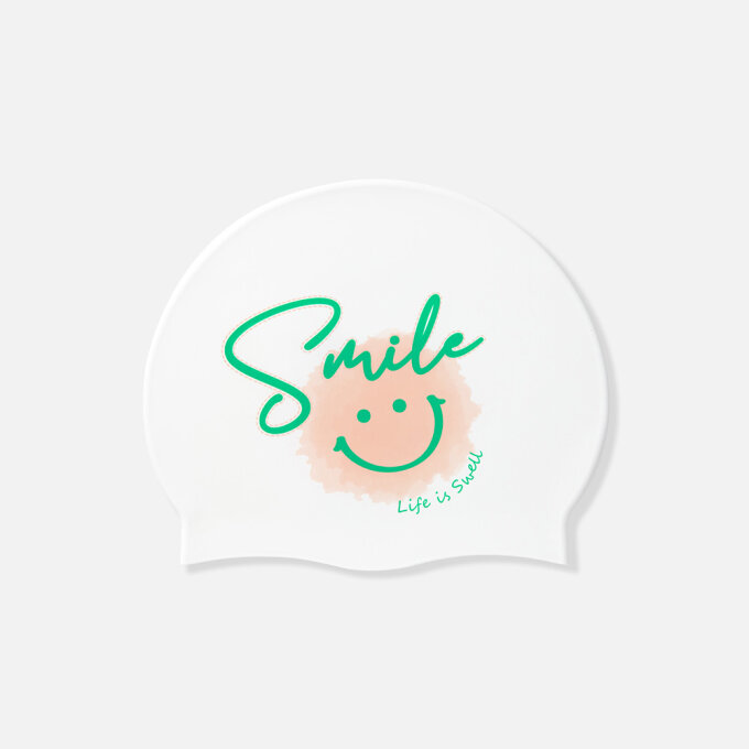 스마일 실리콘 스윔 캡 화이트 (B6SUASC022WHT)
